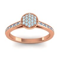 Aquamarine Fashion Ring In 14K Rose Gold With Swiss Blue Topaz – Jalaksa Simple Ring