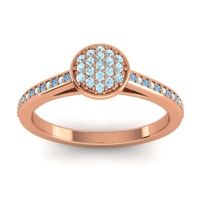 Aquamarine Fashion Ring In 14K Rose Gold With Swiss Blue Topaz – Jalaksa Simple Ring