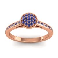 Blue Sapphire Fashion Ring In 14K Rose Gold With Lab Diamond – Jalaksa Simple Ring