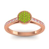 Peridot Fashion Ring In 14K Rose Gold With Aquamarine And Pink Tourmaline – Jalaksa Simple Ring