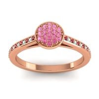 Pink Tourmaline Fashion Ring In 14K Rose Gold With Ruby And Aquamarine – Jalaksa Simple Ring