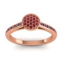 Ruby Fashion Ring In 14K Rose Gold With Blue Sapphire And Garnet – Jalaksa Simple Ring
