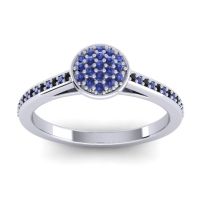 Blue Sapphire Fashion Ring In 14k White Gold With Black Onyx – Jalaksa Simple Ring