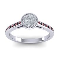 Lab Diamond Fashion Ring In 14k White Gold With Ruby And Black Onyx – Jalaksa Simple Ring