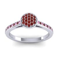 Garnet Fashion Ring In 14k White Gold With Pink Tourmaline – Jalaksa Simple Ring