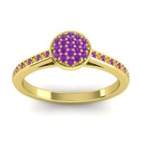 Amethyst Fashion Ring In 14k Yellow Gold With Citrine – Jalaksa Simple Ring