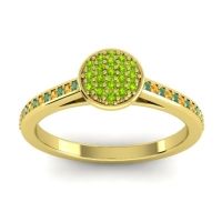 Peridot Fashion Ring In 14k Yellow Gold With Emerald And Citrine – Jalaksa Simple Ring