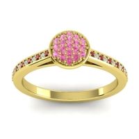 Pink Tourmaline Fashion Ring In 14k Yellow Gold With Ruby And Lab Diamond – Jalaksa Simple Ring