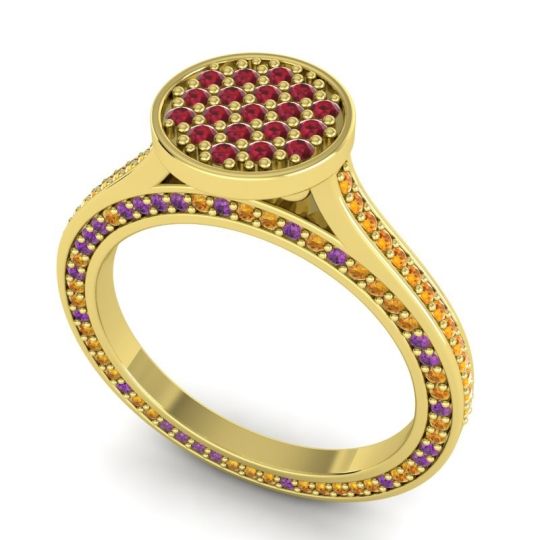Statement Floral Pave Plavaka Ring
