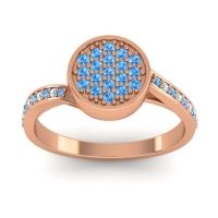 Blue Sapphire Fashion Ring In 18K Rose Gold With Aquamarine – Cakra Statement Ring