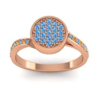 Blue Sapphire Fashion Ring In 14K Rose Gold With Citrine – Cakra Statement Ring