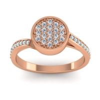 Lab Diamond Fashion Ring In 18K Rose Gold With Aquamarine – Cakra Statement Ring