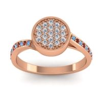 Lab Diamond Fashion Ring In 18K Rose Gold With Blue Sapphire And Garnet – Cakra Statement Ring