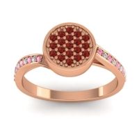 Garnet Fashion Ring In 18K Rose Gold With Pink Tourmaline And Diamond – Cakra Statement Ring