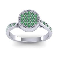 Emerald Fashion Ring In Palladium With Lab Diamond – Cakra Statement Ring