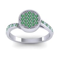 Emerald Fashion Ring In Platinum With Aquamarine – Cakra Statement Ring