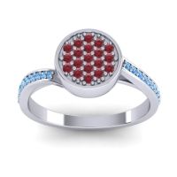 Ruby Fashion Ring In 14k White Gold With Blue Sapphire – Cakra Statement Ring
