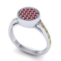 Statement Floral Pave Cakra Ring