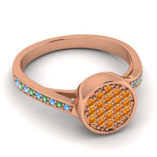 Statement Floral Pave Cakra Ring