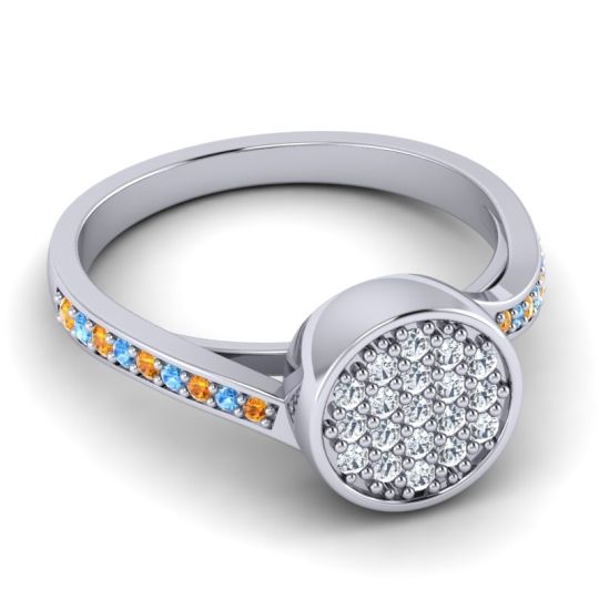 Statement Floral Pave Cakra Ring