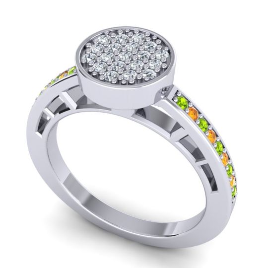 Statement Floral Pave Dipika Ring