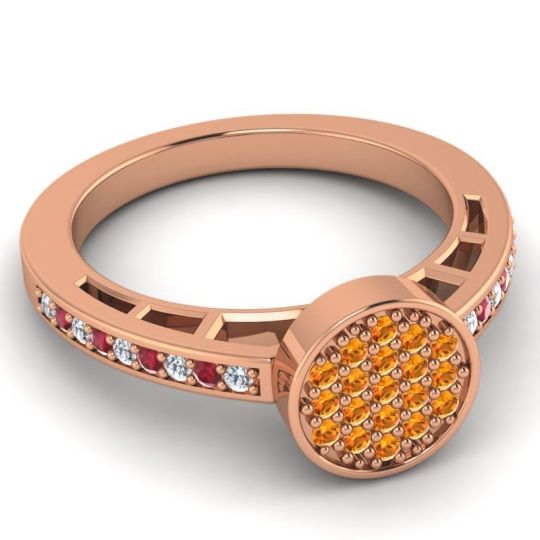 Statement Floral Pave Dipika Ring