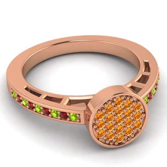 Statement Floral Pave Dipika Ring