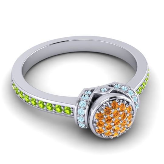 Statement Floral Pave Pezika Ring