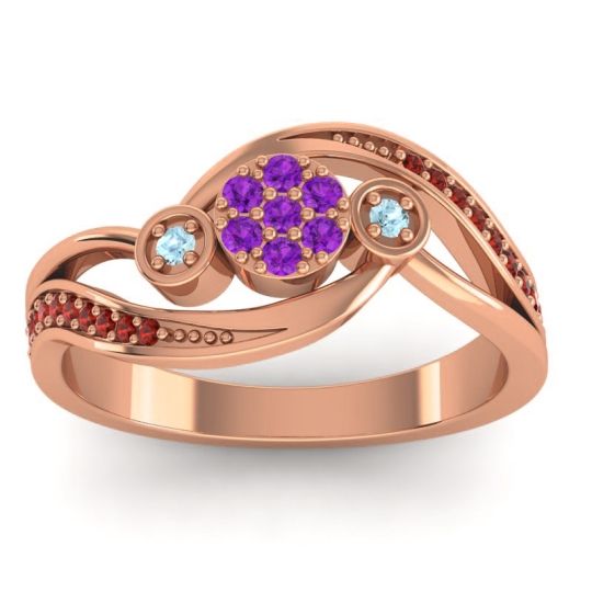 Simple Floral Pave Bypass Caya Ring