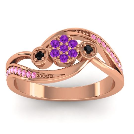 Simple Floral Pave Bypass Caya Ring