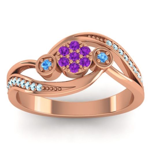 Simple Floral Pave Bypass Caya Ring