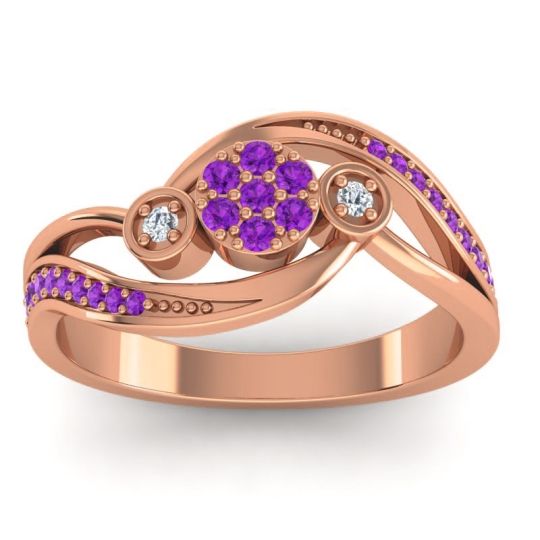 Simple Floral Pave Bypass Caya Ring