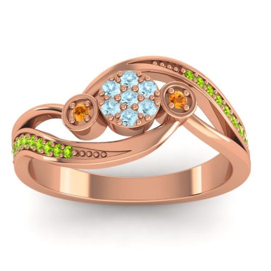 Simple Floral Pave Bypass Caya Ring