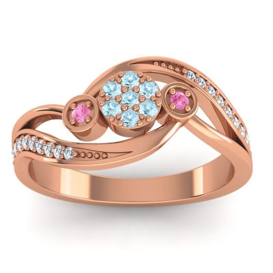 Simple Floral Pave Bypass Caya Ring
