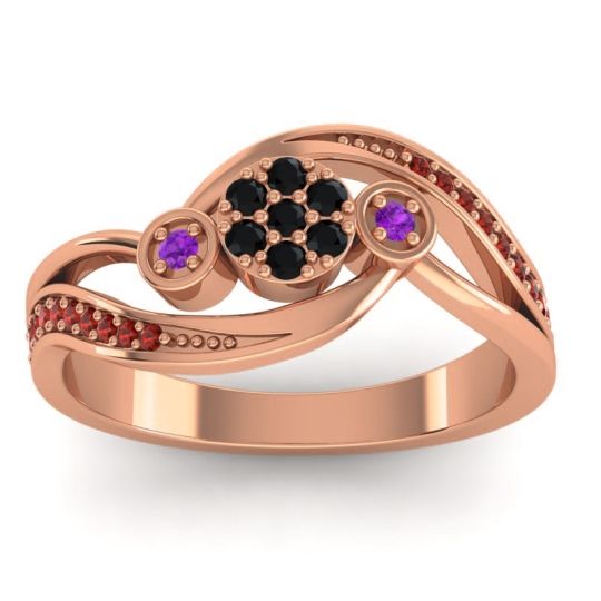 Simple Floral Pave Bypass Caya Ring