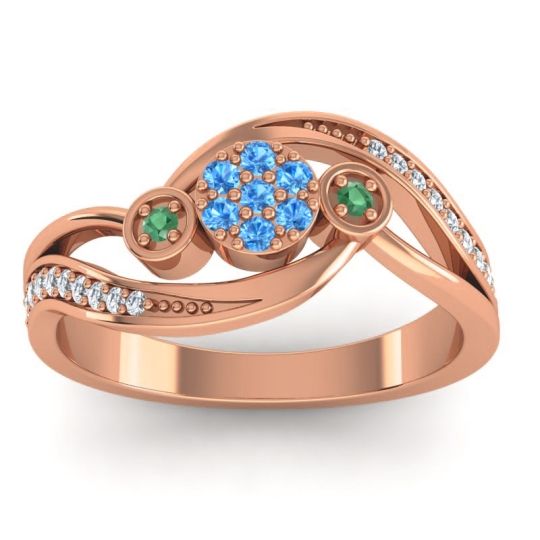 Simple Floral Pave Bypass Caya Ring