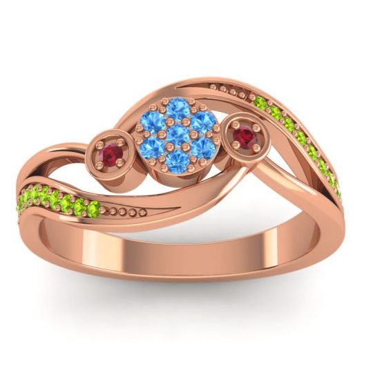 Simple Floral Pave Bypass Caya Ring