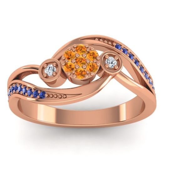 Simple Floral Pave Bypass Caya Ring