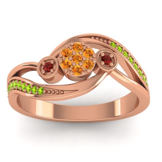 Simple Floral Pave Bypass Caya Ring