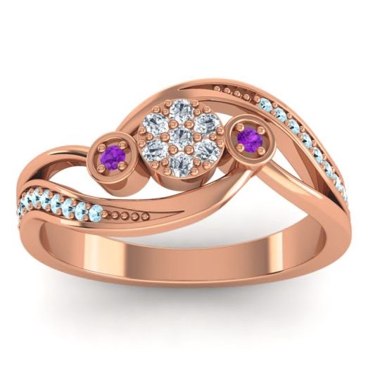 Simple Floral Pave Bypass Caya Ring