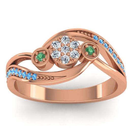 Simple Floral Pave Bypass Caya Ring