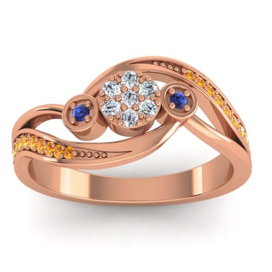 Simple Floral Pave Bypass Caya Ring