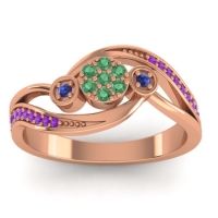 Simple Floral Pave Bypass Caya Ring