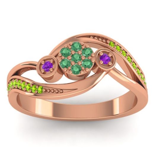 Simple Floral Pave Bypass Caya Ring