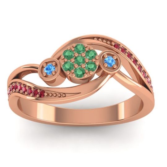 Simple Floral Pave Bypass Caya Ring