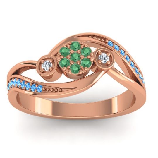 Simple Floral Pave Bypass Caya Ring