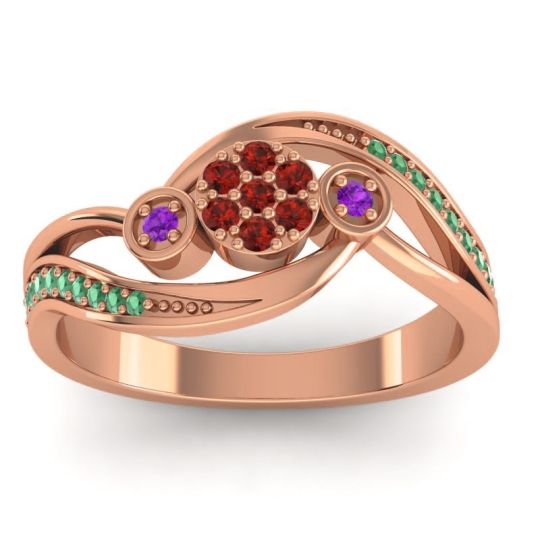 Simple Floral Pave Bypass Caya Ring
