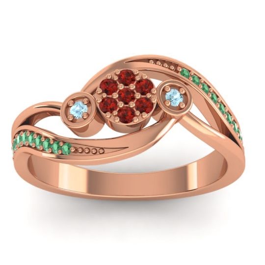 Simple Floral Pave Bypass Caya Ring