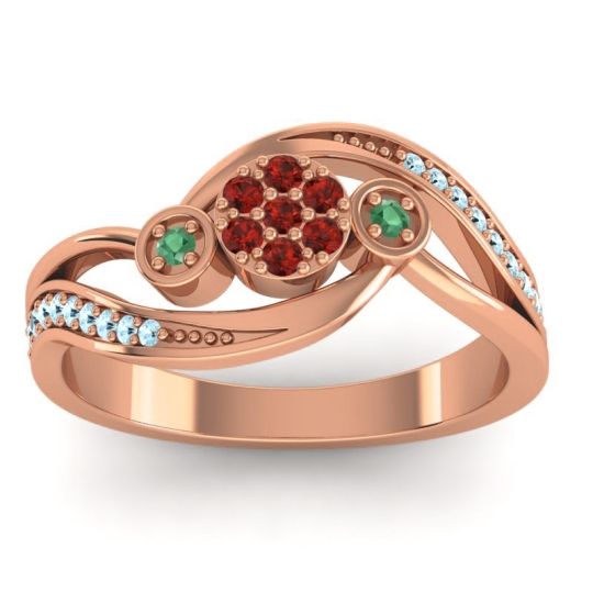 Simple Floral Pave Bypass Caya Ring