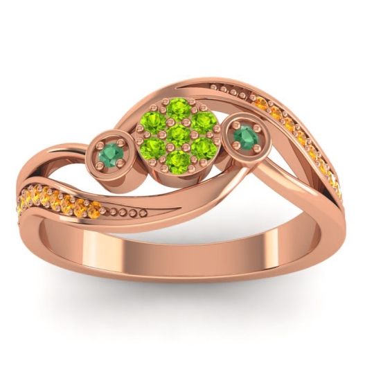 Simple Floral Pave Bypass Caya Ring